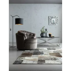 KARE Design Tables Basses|Table Basse Laser Argente-Verre Clair 120X60Cm