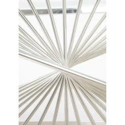 KARE Design Tables Basses|Table Basse Laser Argente-Verre Clair 120X60Cm