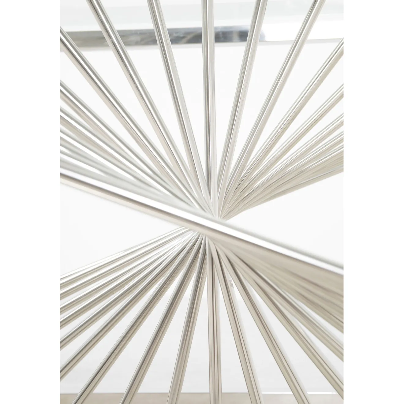 KARE Design Tables Basses|Table Basse Laser Argente-Verre Clair 120X60Cm