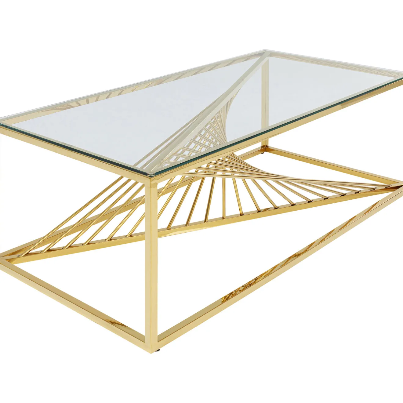 KARE Design Tables Basses|Table Basse Laser Dore 120X60Cm