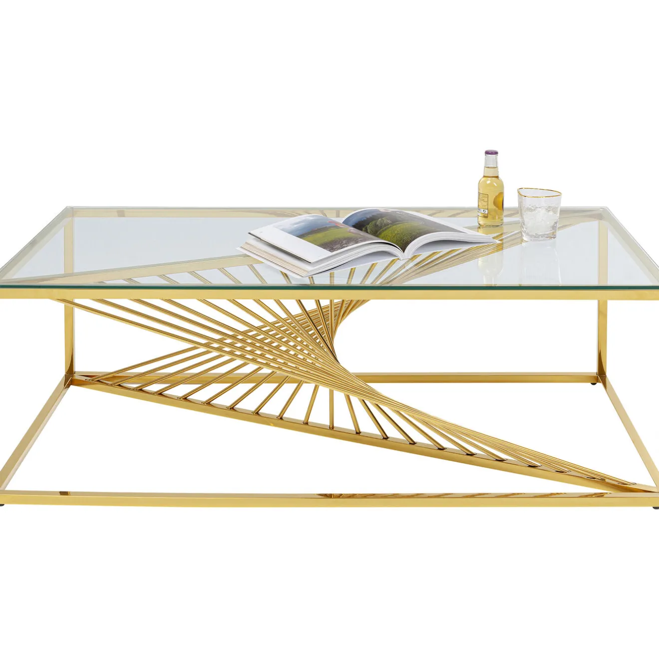 KARE Design Tables Basses|Table Basse Laser Dore 120X60Cm