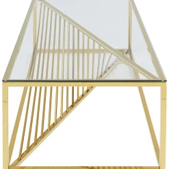 KARE Design Tables Basses|Table Basse Laser Dore 120X60Cm