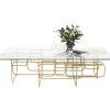 KARE Design Tables Basses|Table Basse Meander Dore 140X80