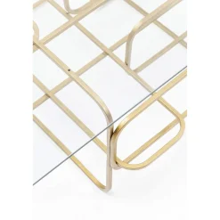 KARE Design Tables Basses|Table Basse Meander Dore 140X80