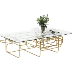 KARE Design Tables Basses|Table Basse Meander Dore 140X80