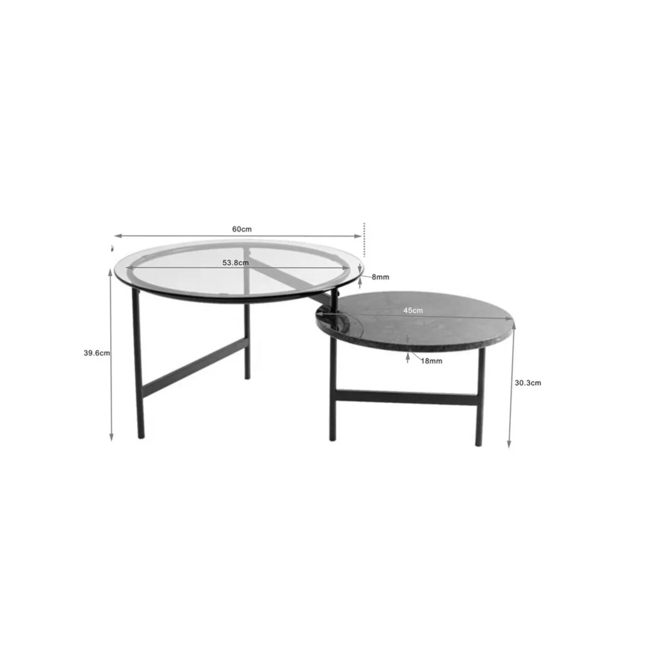 KARE Design Tables Basses|Table Basse Midnight