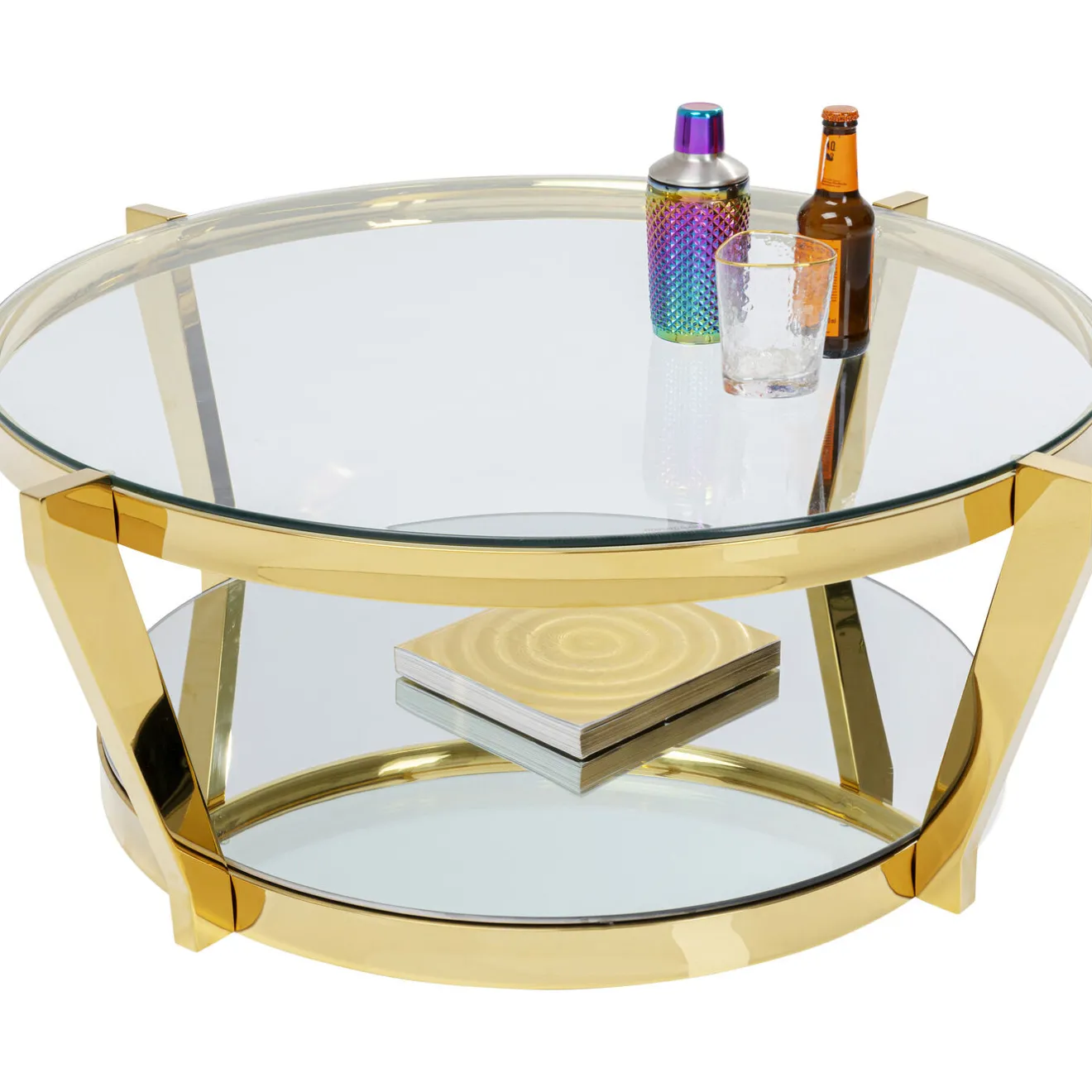 KARE Design Tables Basses|Table Basse Monocolo Dore O90Cm