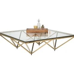 KARE Design Tables Basses|Table Basse Network Doree 105X105Cm