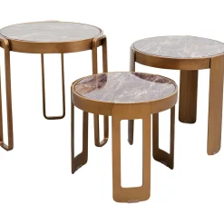 KARE Design Tables Basses|Table Basse Perelli Laiton (3/Set)