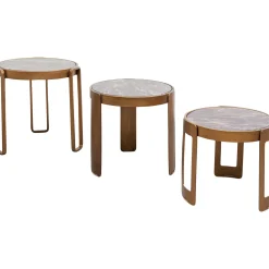 KARE Design Tables Basses|Table Basse Perelli Laiton (3/Set)