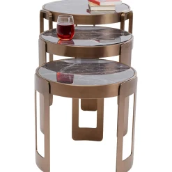 KARE Design Tables Basses|Table Basse Perelli Laiton (3/Set)