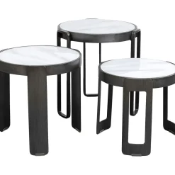 KARE Design Tables Basses|Table Basse Perelli Noir (3/Set)