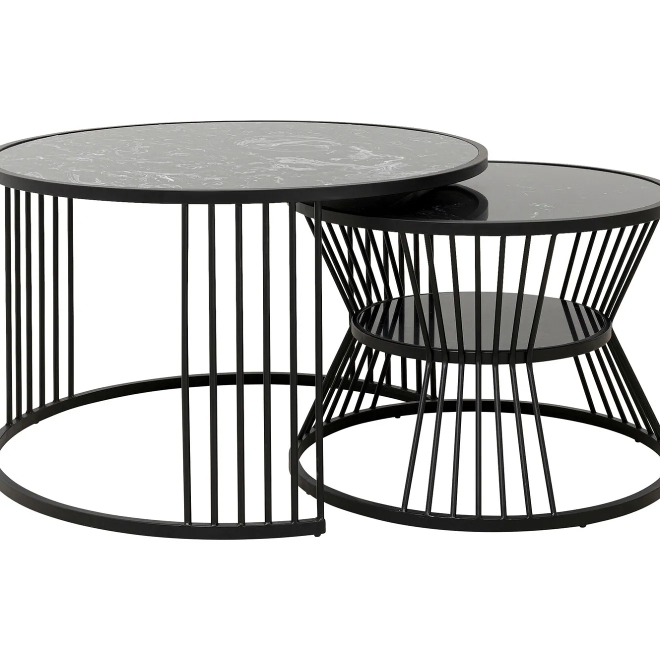 KARE Design Tables Basses|Table Basse Roma Noir (2/Set)