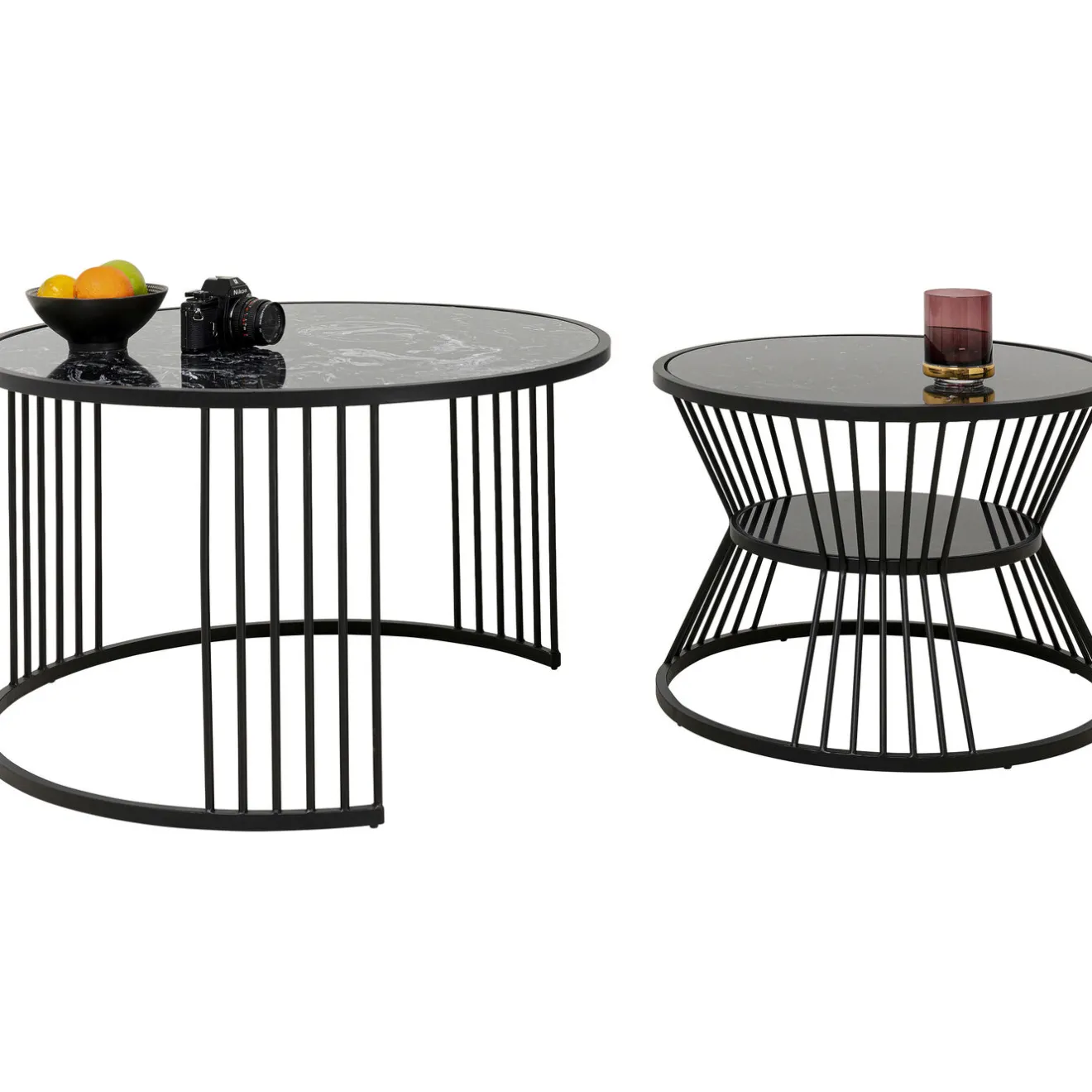 KARE Design Tables Basses|Table Basse Roma Noir (2/Set)