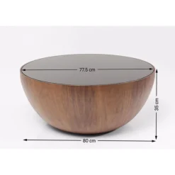 KARE Design Tables Basses|Table Basse Tear Drops Noyer O80Cm