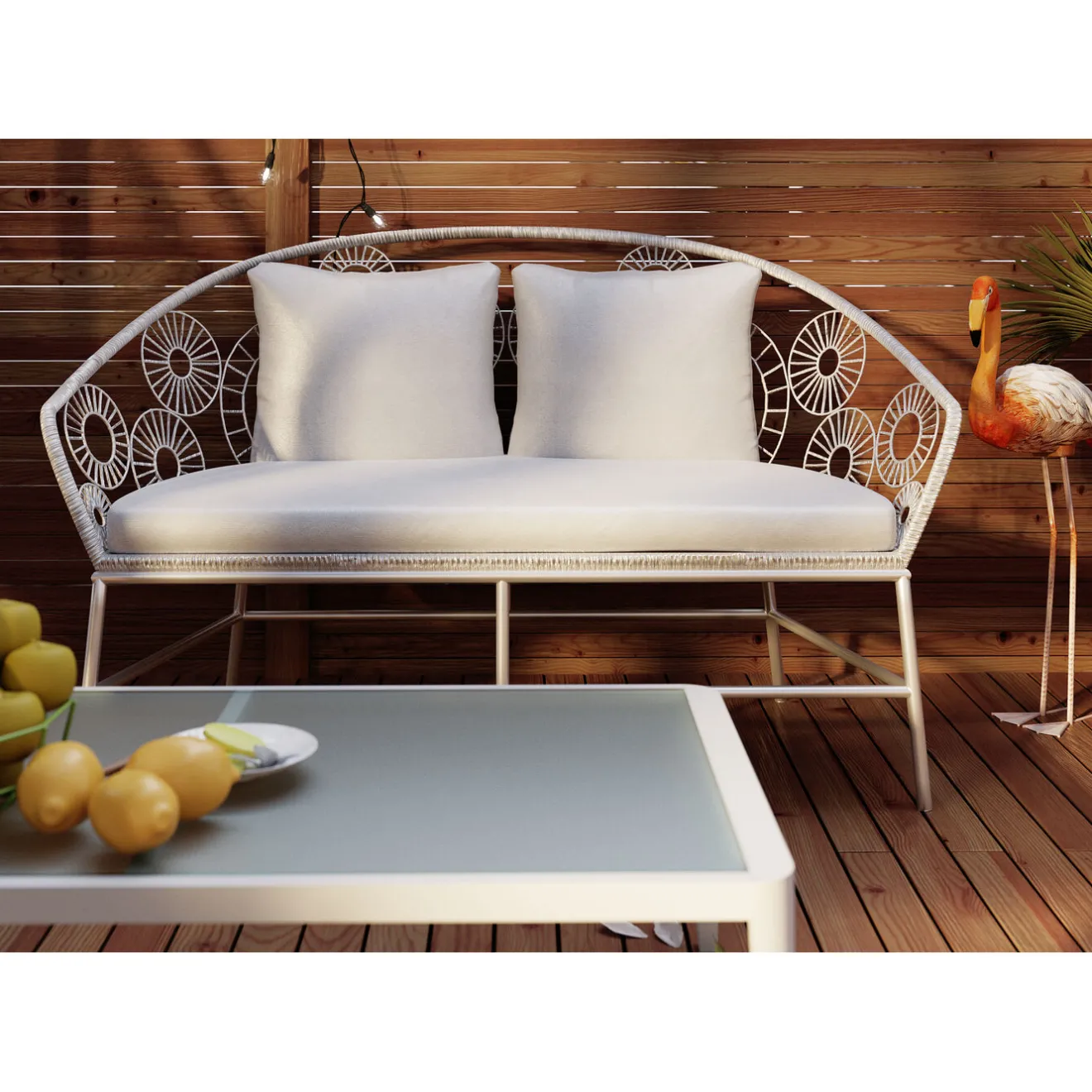 KARE Design Mobilier Lounge|Table Basse Tiki Blanc