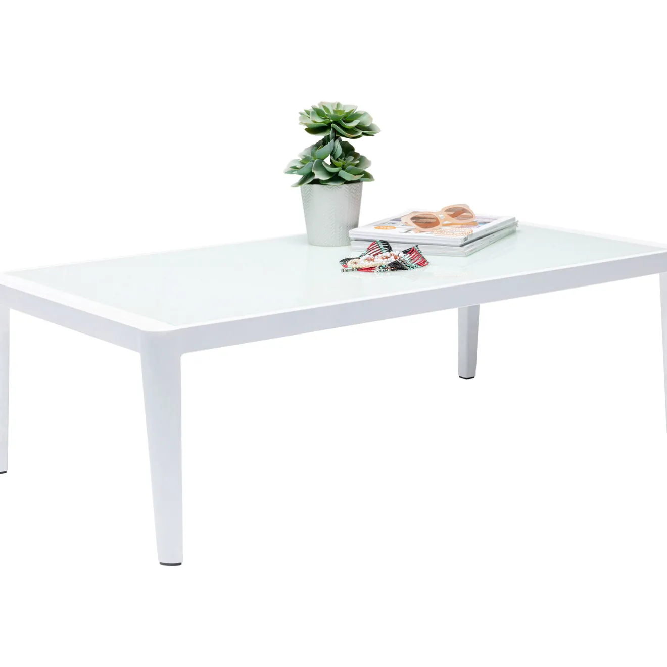 KARE Design Mobilier Lounge|Table Basse Tiki Blanc