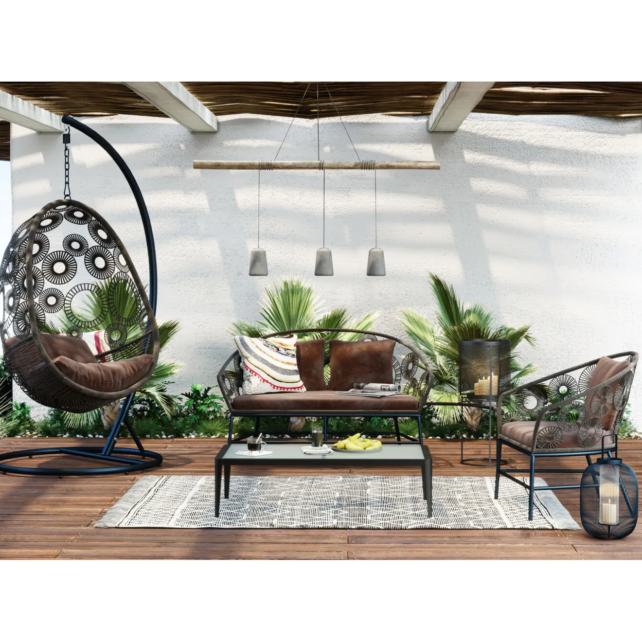 KARE Design Mobilier Lounge|Table Basse Tiki Noir