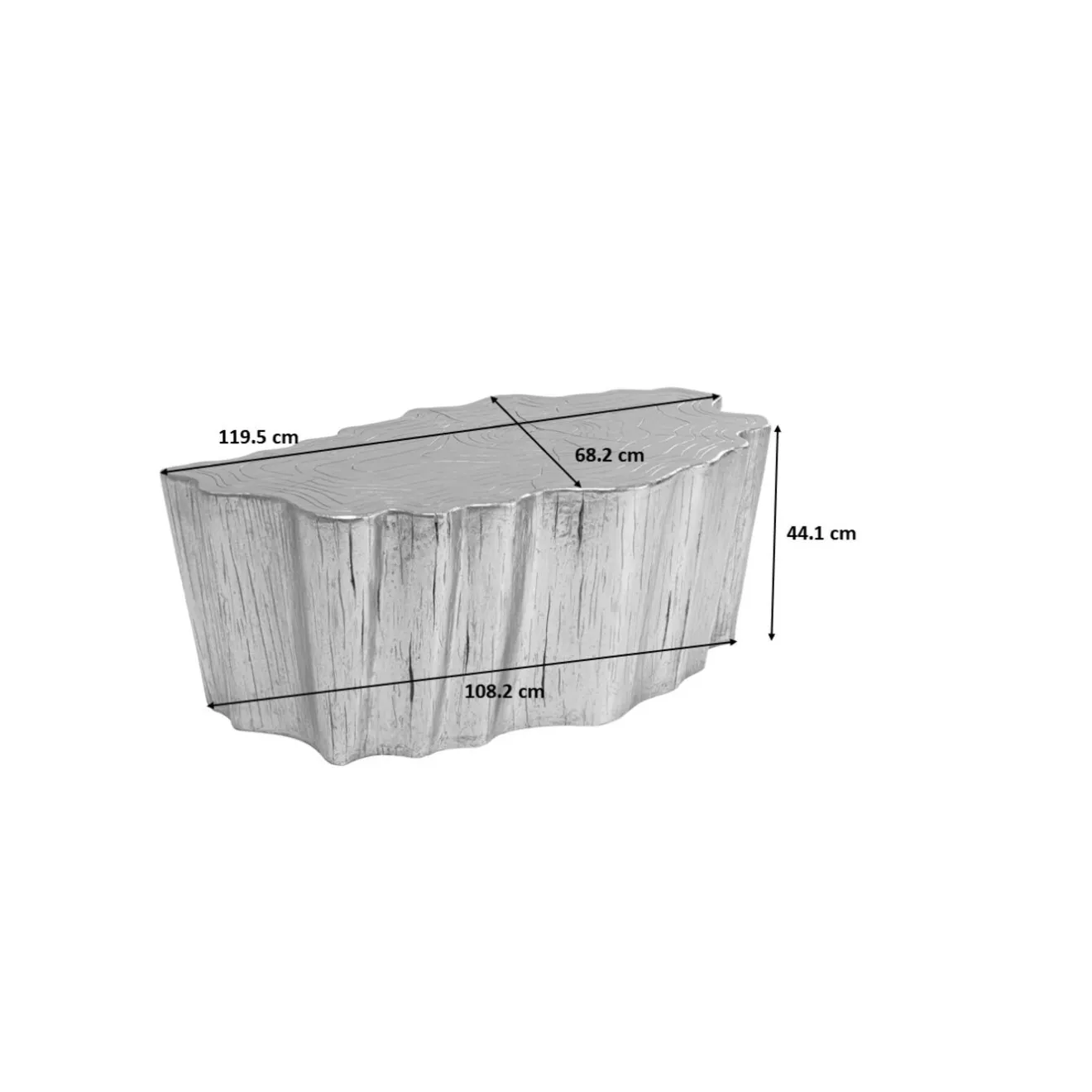 KARE Design Tables Basses|Table Basse Tree Stump Noir 119X68Cm