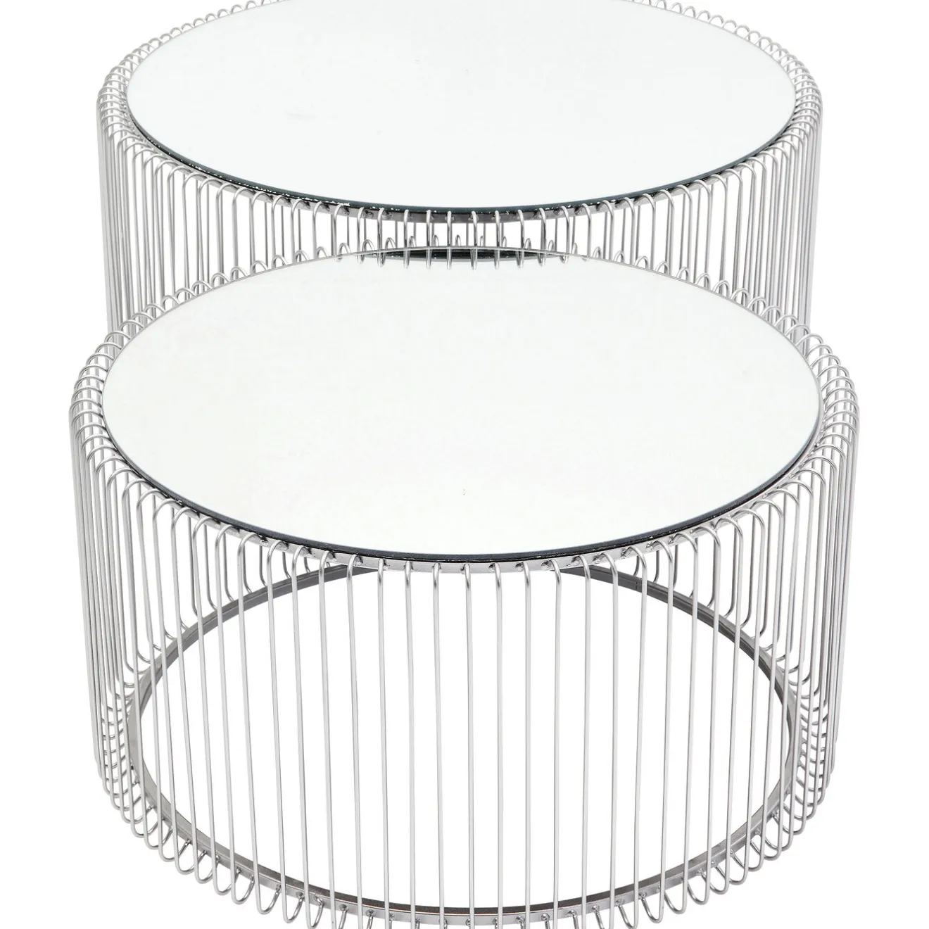 KARE Design Tables Basses|Table Basse Wire Argente (2/Set)