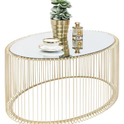 KARE Design Tables Basses|Table Basse Wire Uno Laiton 60X90Cm