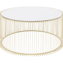 KARE Design Tables Basses|Table Basse Wire Uno Laiton O80Cm