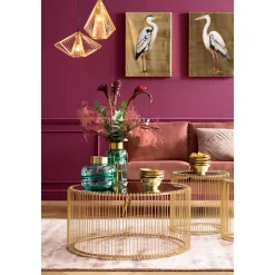 KARE Design Tables Basses|Table Basse Wire Uno Laiton O80Cm