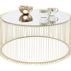 KARE Design Tables Basses|Table Basse Wire Uno Laiton O80Cm