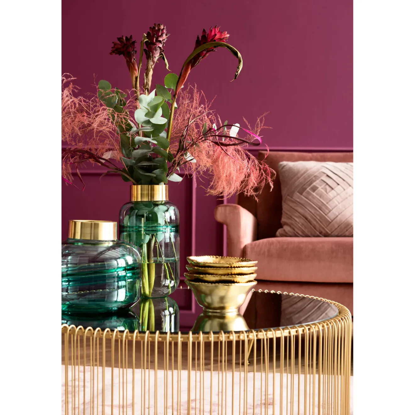 KARE Design Tables Basses|Table Basse Wire Uno Laiton O80Cm