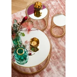 KARE Design Tables Basses|Table Basse Wire Uno Laiton O80Cm