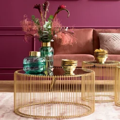 KARE Design Tables Basses|Table Basse Wire Uno Laiton O80Cm