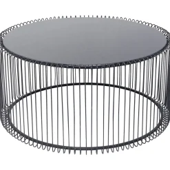 KARE Design Tables Basses|Table Basse Wire Uno Noir O80Cm