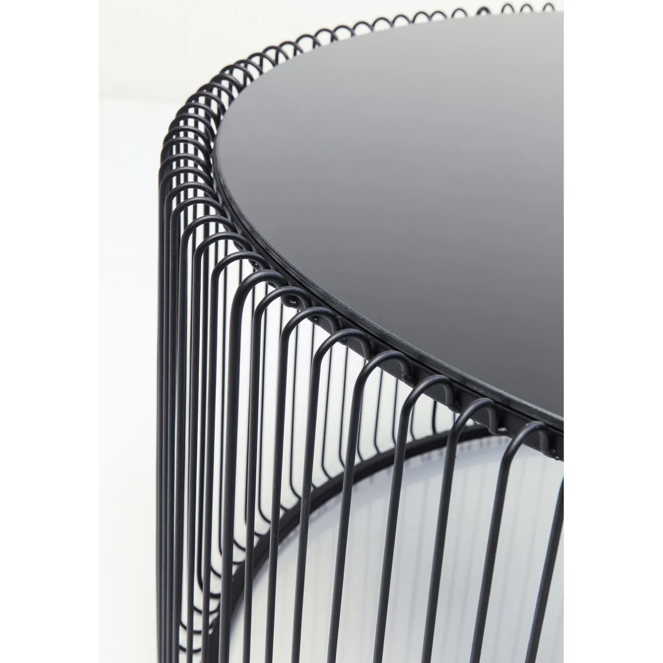 KARE Design Tables Basses|Table Basse Wire Uno Noir O80Cm