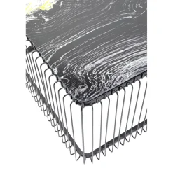 KARE Design Tables Basses|Table Basse Wire Verre Marbre Noir 145X70Cm