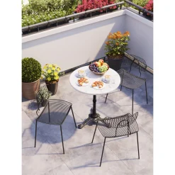 KARE Design Autres Meubles Extérieurs|Table Bistrot Kaffeehaus Blanc O 60