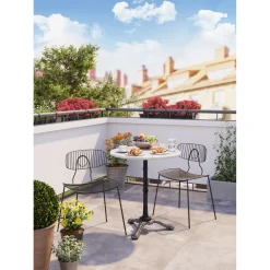 KARE Design Autres Meubles Extérieurs|Table Bistrot Kaffeehaus Blanc O 60