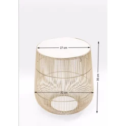KARE Design Tables D'Appoint|Table D Appoint Beam Marbre Blanc-Laiton O32Cm