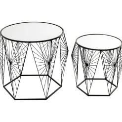 KARE Design Tables D'Appoint|Table D Appoint Cobweb Noir (2/Set)