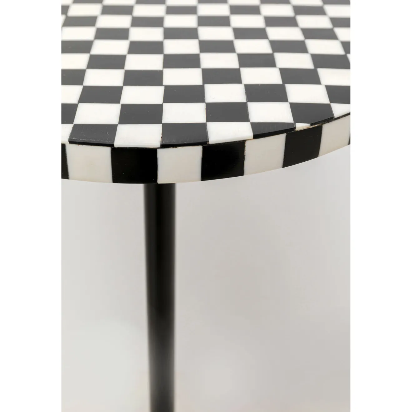 KARE Design Tables D'Appoint|Table D Appoint Domero Chess Noir Blanc O25Cm