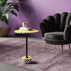 KARE Design Tables D'Appoint|Table D Appoint Domero Checkers Jaune O25Cm