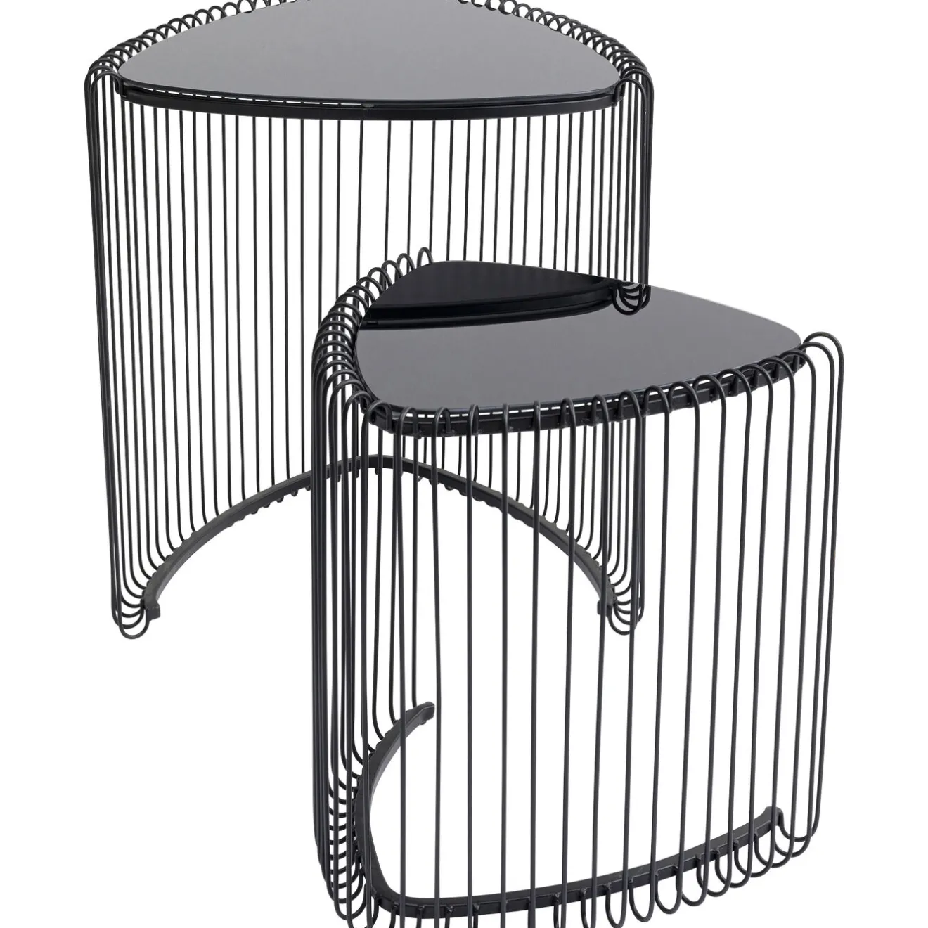 KARE Design Tables D'Appoint|Table D Appoint Wire Triangle Noir (2/Set)