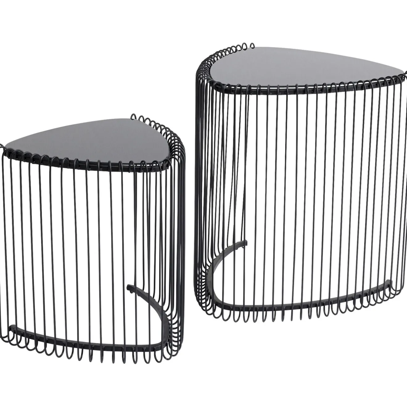 KARE Design Tables D'Appoint|Table D Appoint Wire Triangle Noir (2/Set)
