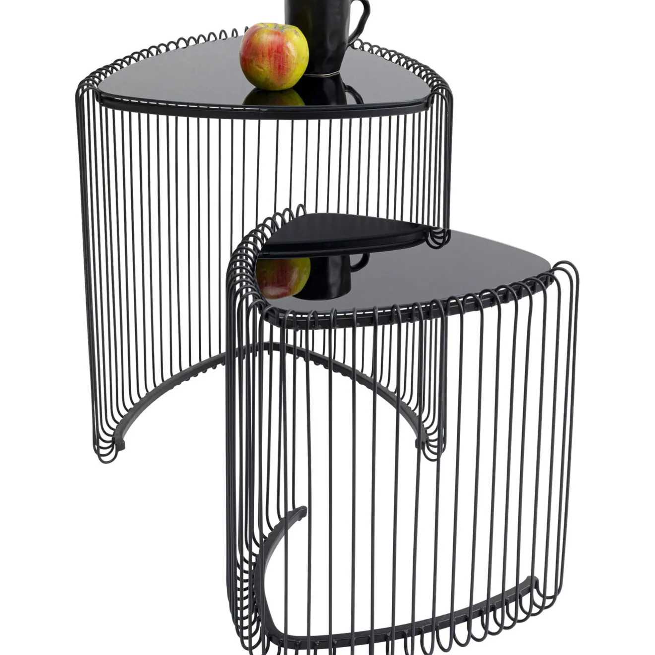 KARE Design Tables D'Appoint|Table D Appoint Wire Triangle Noir (2/Set)