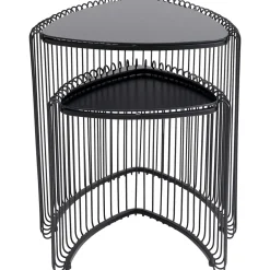 KARE Design Tables D'Appoint|Table D Appoint Wire Triangle Noir (2/Set)