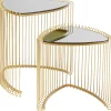 KARE Design Tables D'Appoint|Table D Appoint Wire Triangle Dore (2/Set)