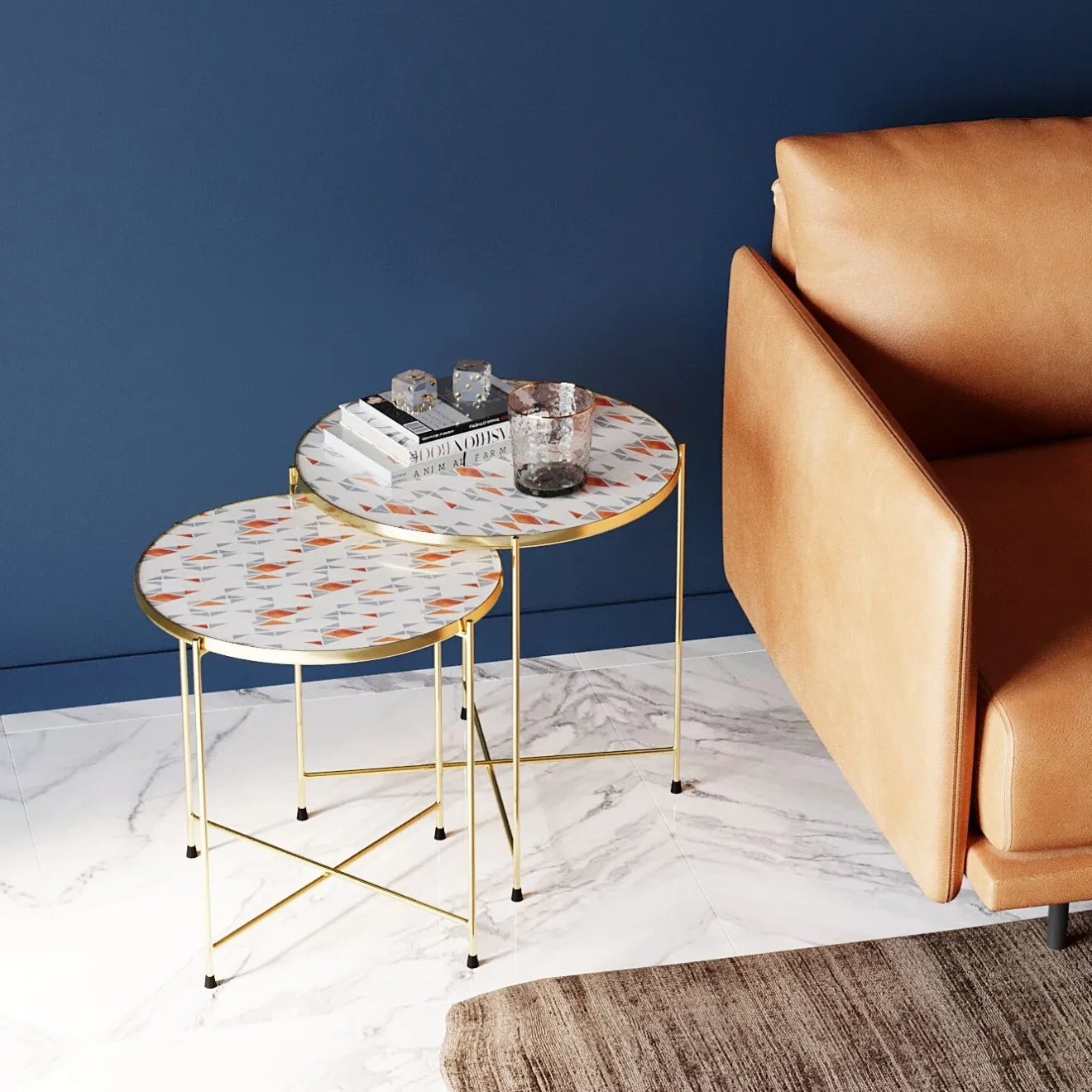 KARE Design Tables D'Appoint|Table D Apppoint Priya Blanc (2/Set)