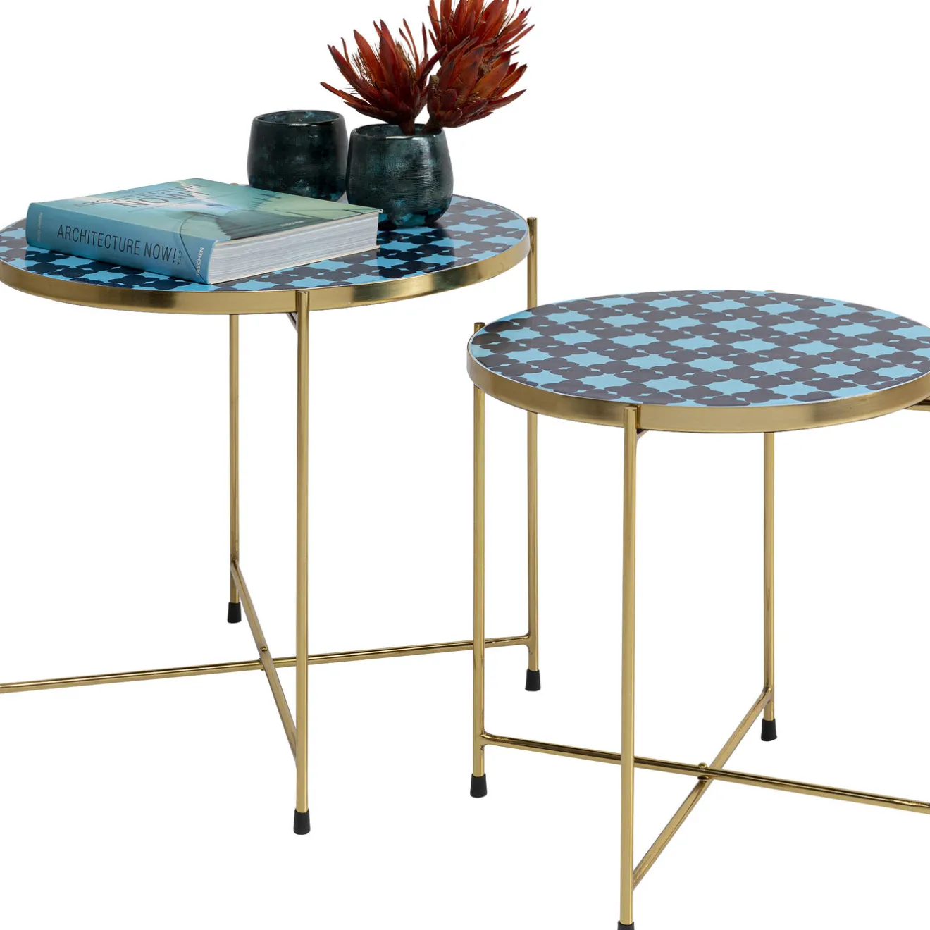 KARE Design Tables D'Appoint|Table D Apppoint Priya Bleu (2/Set)
