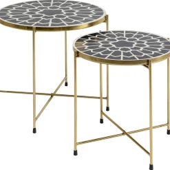 KARE Design Tables D'Appoint|Table D Apppoint Priya Noir (2/Set)