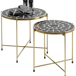 KARE Design Tables D'Appoint|Table D Apppoint Priya Noir (2/Set)