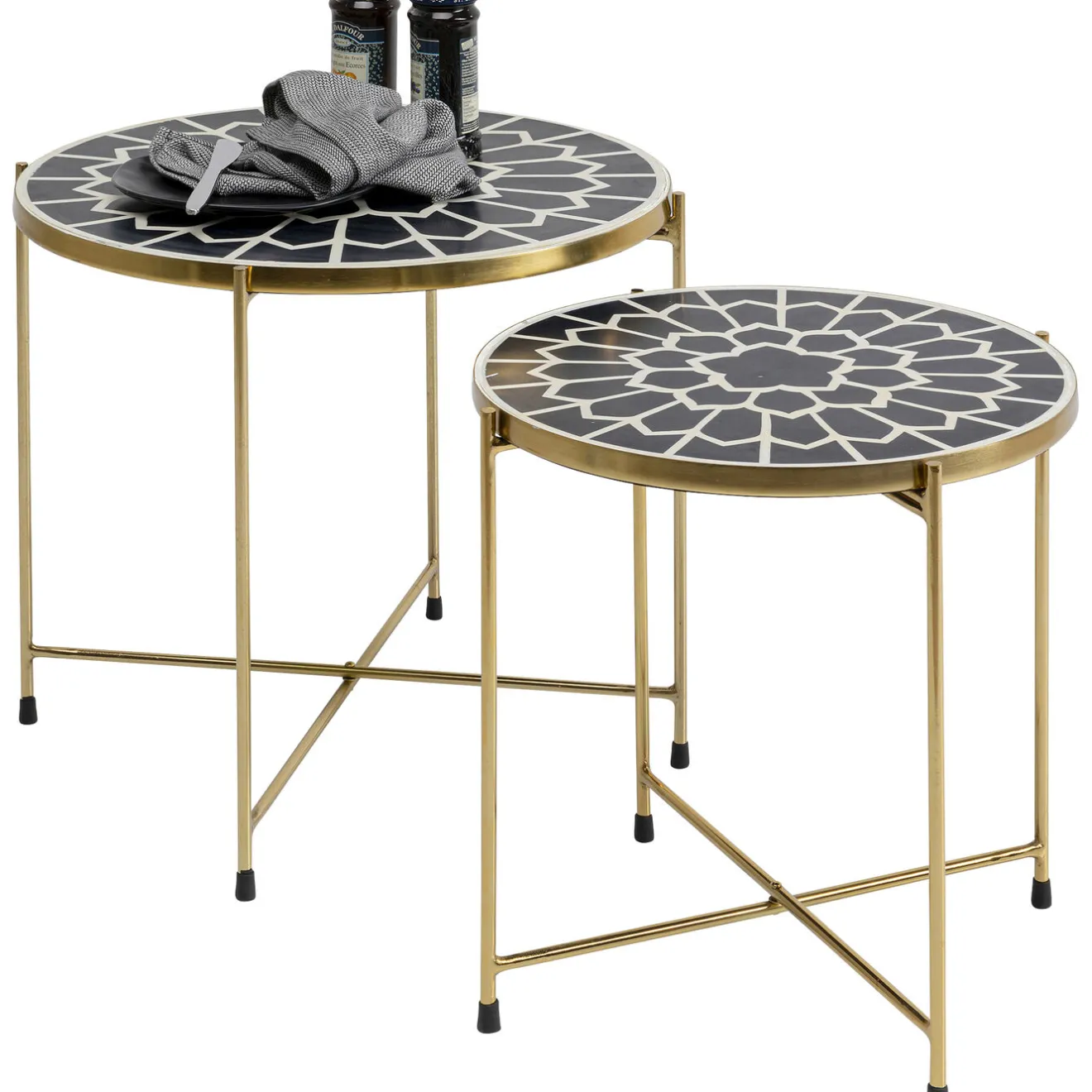 KARE Design Tables D'Appoint|Table D Apppoint Priya Noir (2/Set)